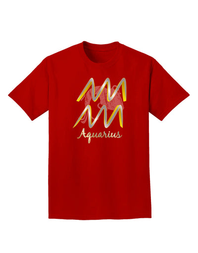 Aquarius Symbol Adult Dark T-Shirt-Mens T-Shirt-TooLoud-Red-Small-Davson Sales