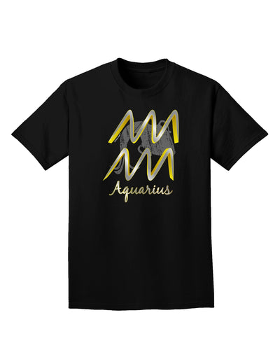 Aquarius Symbol Adult Dark T-Shirt-Mens T-Shirt-TooLoud-Black-Small-Davson Sales