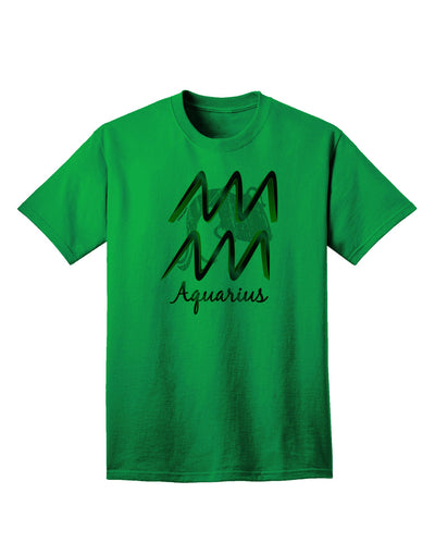 Aquarius Symbol Adult T-Shirt-unisex t-shirt-TooLoud-Kelly-Green-Small-Davson Sales