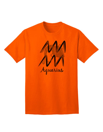 Aquarius Symbol Adult T-Shirt-unisex t-shirt-TooLoud-Orange-Small-Davson Sales