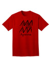 Aquarius Symbol Adult T-Shirt-unisex t-shirt-TooLoud-Red-Small-Davson Sales