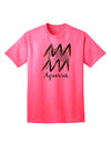 Aquarius Symbol Adult T-Shirt-unisex t-shirt-TooLoud-Neon-Pink-Small-Davson Sales