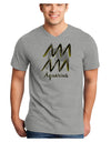 Aquarius Symbol Adult V-Neck T-shirt-Mens V-Neck T-Shirt-TooLoud-HeatherGray-Small-Davson Sales