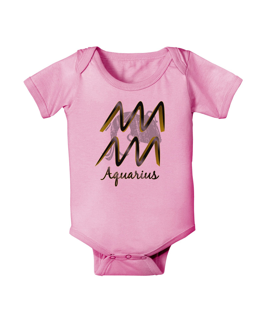 Aquarius Symbol Baby Romper Bodysuit-Baby Romper-TooLoud-White-06-Months-Davson Sales