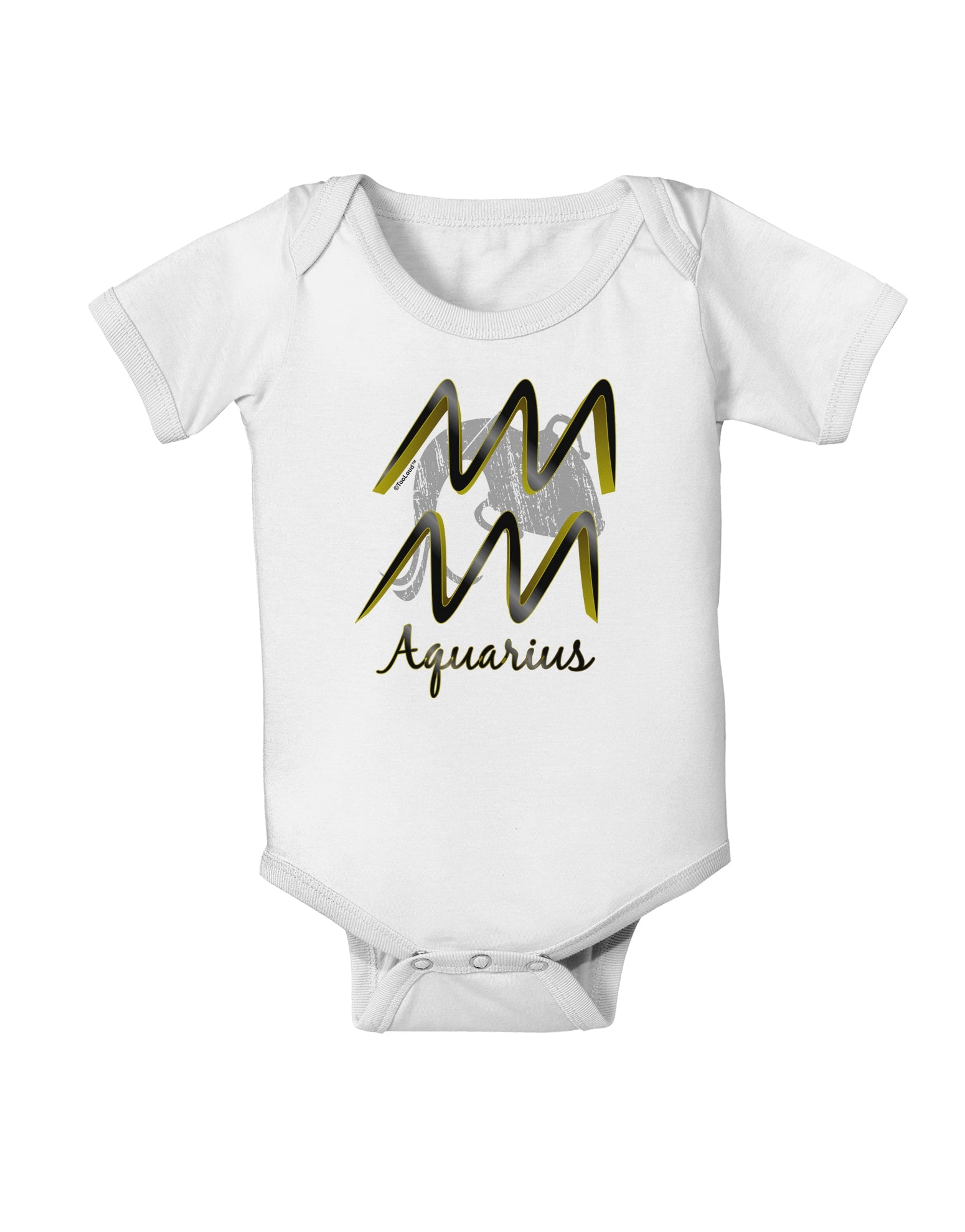 Aquarius Symbol Baby Romper Bodysuit-Baby Romper-TooLoud-White-06-Months-Davson Sales