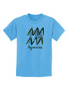 Aquarius Symbol Childrens T-Shirt-Childrens T-Shirt-TooLoud-Aquatic-Blue-X-Small-Davson Sales