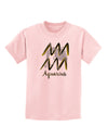 Aquarius Symbol Childrens T-Shirt-Childrens T-Shirt-TooLoud-PalePink-X-Small-Davson Sales