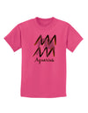 Aquarius Symbol Childrens T-Shirt-Childrens T-Shirt-TooLoud-Sangria-X-Small-Davson Sales