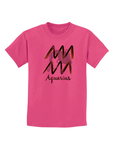 Aquarius Symbol Childrens T-Shirt-Childrens T-Shirt-TooLoud-Sangria-X-Small-Davson Sales