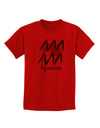 Aquarius Symbol Childrens T-Shirt-Childrens T-Shirt-TooLoud-Red-X-Small-Davson Sales