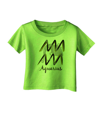 Aquarius Symbol Infant T-Shirt-Infant T-Shirt-TooLoud-Lime-Green-06-Months-Davson Sales