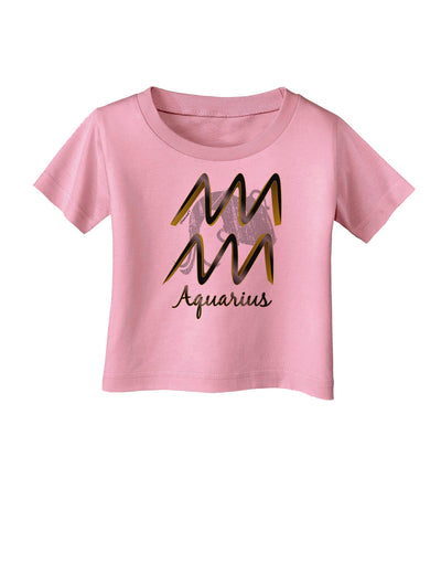 Aquarius Symbol Infant T-Shirt-Infant T-Shirt-TooLoud-Candy-Pink-06-Months-Davson Sales