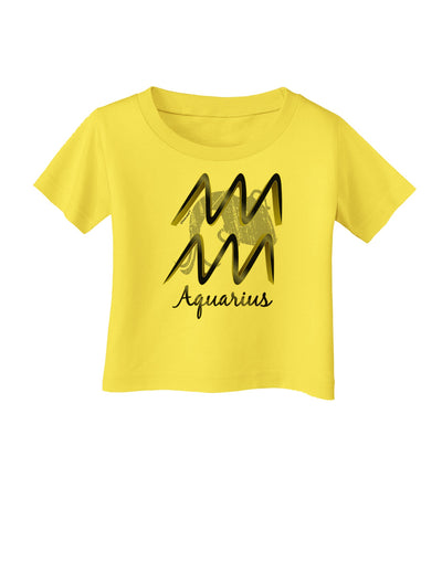 Aquarius Symbol Infant T-Shirt-Infant T-Shirt-TooLoud-Yellow-06-Months-Davson Sales