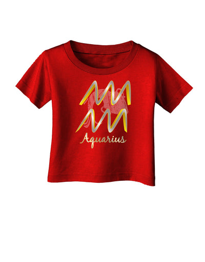 Aquarius Symbol Infant T-Shirt Dark-Infant T-Shirt-TooLoud-Red-06-Months-Davson Sales