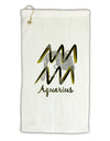 Aquarius Symbol Micro Terry Gromet Golf Towel 16 x 25 inch-Golf Towel-TooLoud-White-Davson Sales
