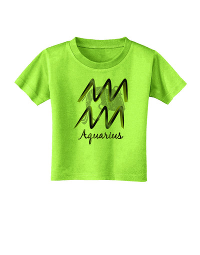 Aquarius Symbol Toddler T-Shirt-Toddler T-Shirt-TooLoud-Lime-Green-2T-Davson Sales