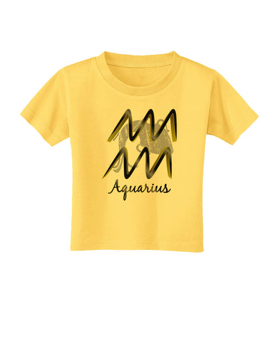 Aquarius Symbol Toddler T-Shirt-Toddler T-Shirt-TooLoud-Yellow-2T-Davson Sales