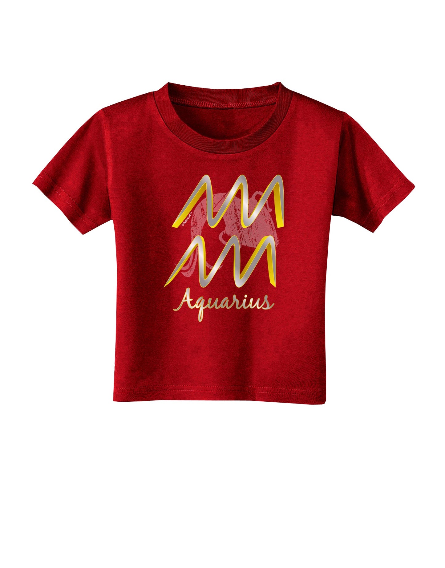 Aquarius Symbol Toddler T-Shirt Dark-Toddler T-Shirt-TooLoud-Red-2T-Davson Sales