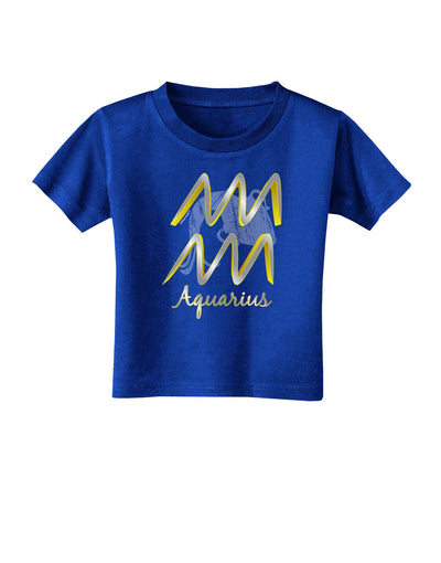 Aquarius Symbol Toddler T-Shirt Dark-Toddler T-Shirt-TooLoud-Royal-Blue-2T-Davson Sales