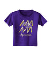 Aquarius Symbol Toddler T-Shirt Dark-Toddler T-Shirt-TooLoud-Purple-2T-Davson Sales