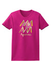 Aquarius Symbol Womens Dark T-Shirt-TooLoud-Hot-Pink-Small-Davson Sales