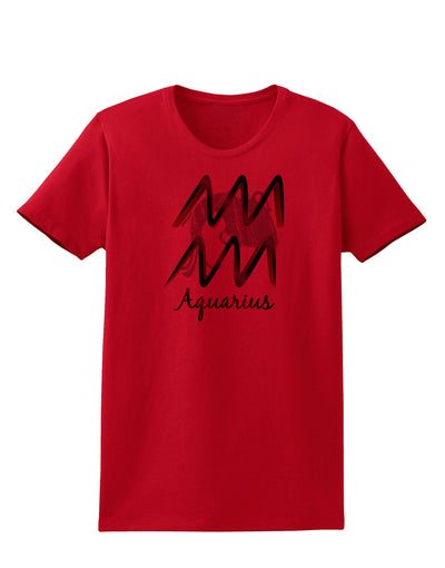 Aquarius Symbol Womens T-Shirt-Womens T-Shirt-TooLoud-Red-X-Small-Davson Sales