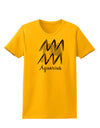 Aquarius Symbol Womens T-Shirt-Womens T-Shirt-TooLoud-Gold-X-Small-Davson Sales