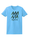 Aquarius Symbol Womens T-Shirt-Womens T-Shirt-TooLoud-Aquatic-Blue-X-Small-Davson Sales