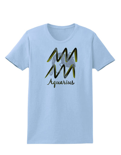 Aquarius Symbol Womens T-Shirt-Womens T-Shirt-TooLoud-Light-Blue-X-Small-Davson Sales