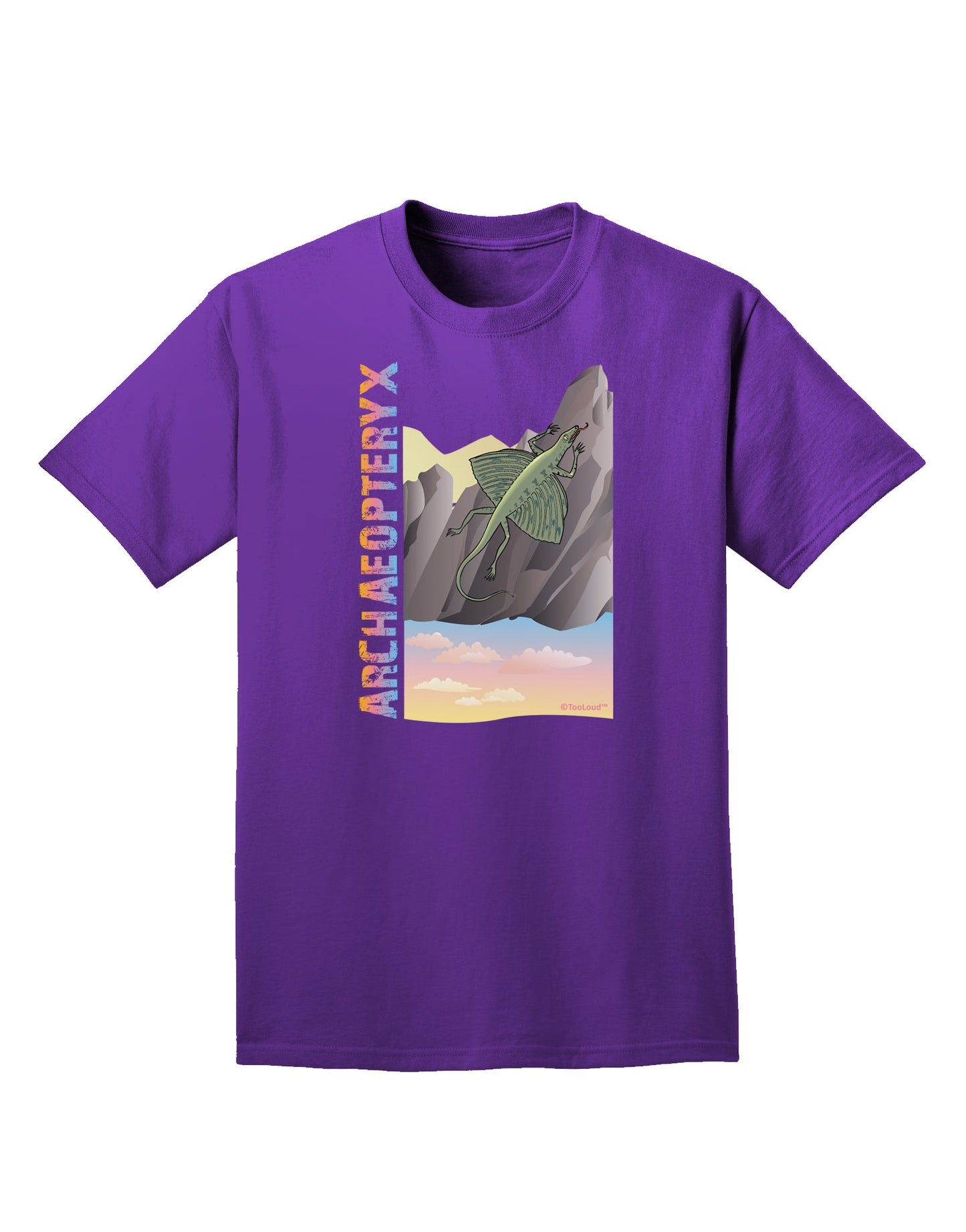 Archaopteryx - With Name Adult Dark T-Shirt by TooLoud-Mens T-Shirt-TooLoud-Purple-Small-Davson Sales
