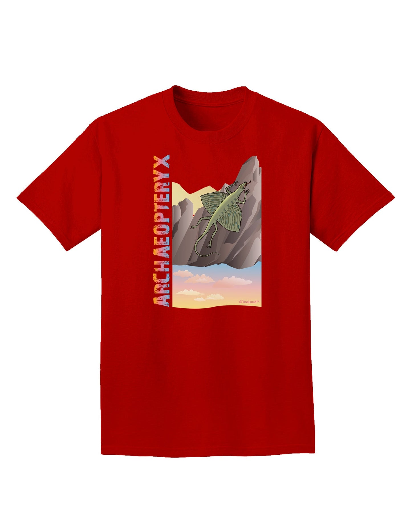 Archaopteryx - With Name Adult Dark T-Shirt by TooLoud-Mens T-Shirt-TooLoud-Red-Small-Davson Sales
