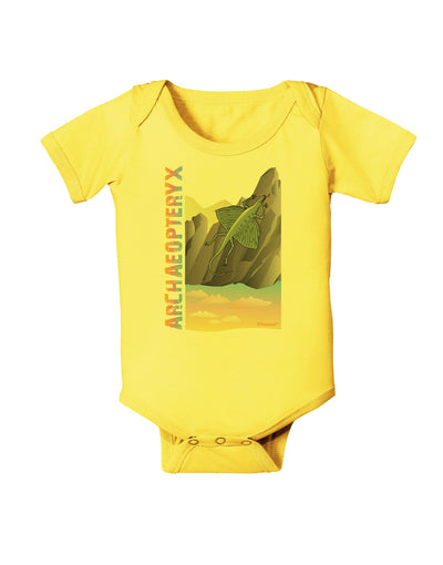 Archaopteryx - With Name Baby Romper Bodysuit by TooLoud-Baby Romper-TooLoud-Yellow-06-Months-Davson Sales