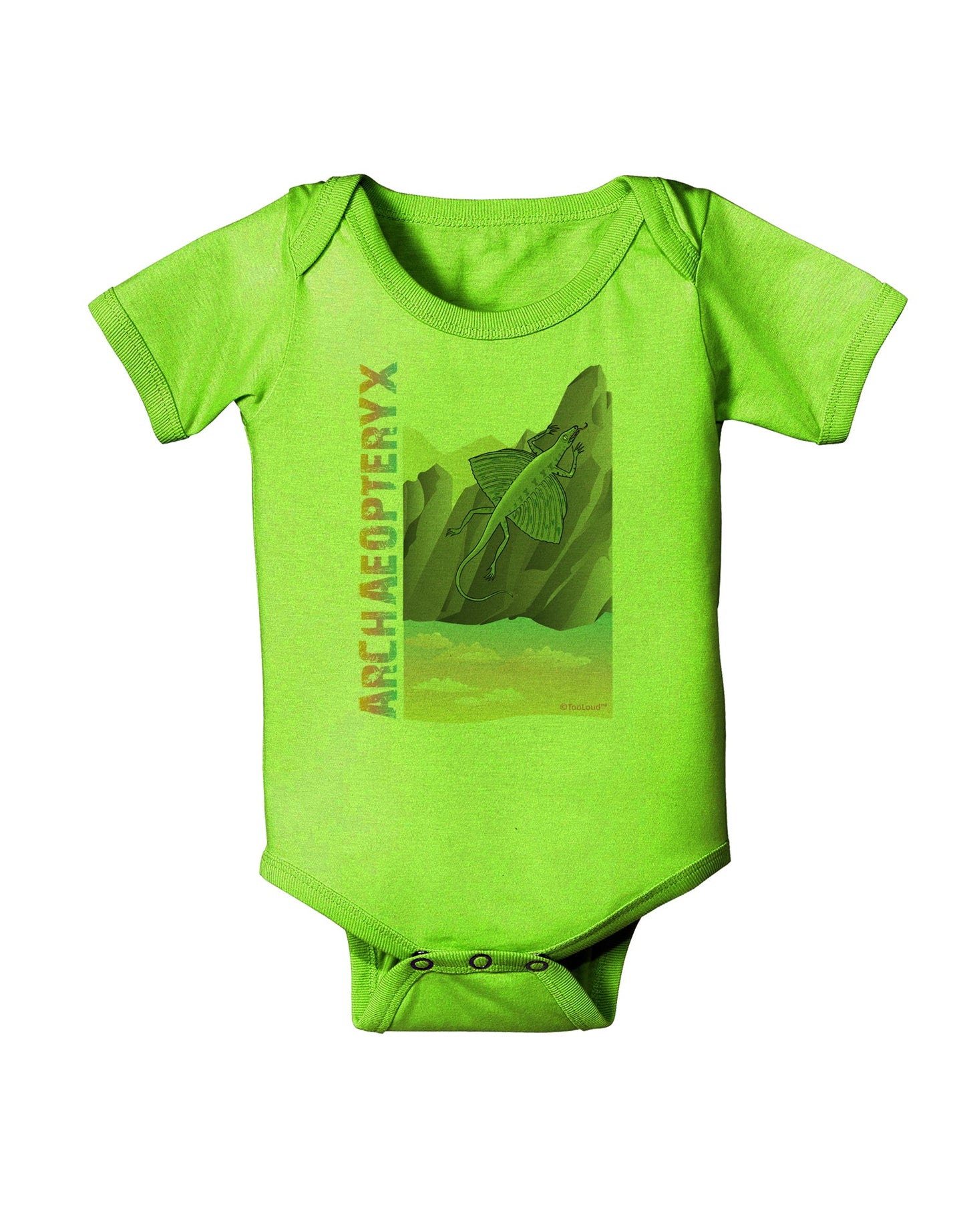 Archaopteryx - With Name Baby Romper Bodysuit by TooLoud-Baby Romper-TooLoud-Lime-Green-06-Months-Davson Sales