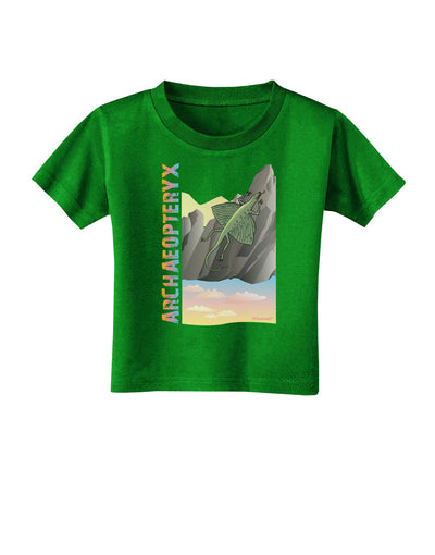 Archaopteryx - With Name Toddler T-Shirt Dark by TooLoud-Toddler T-Shirt-TooLoud-Clover-Green-2T-Davson Sales