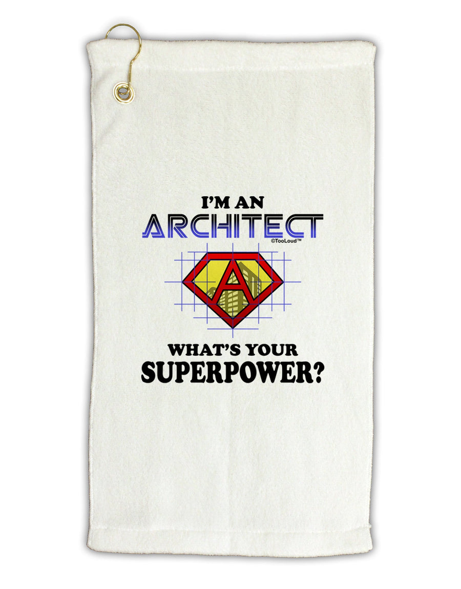 Architect - Superpower Micro Terry Gromet Golf Towel 16 x 25 inch-Golf Towel-TooLoud-White-Davson Sales