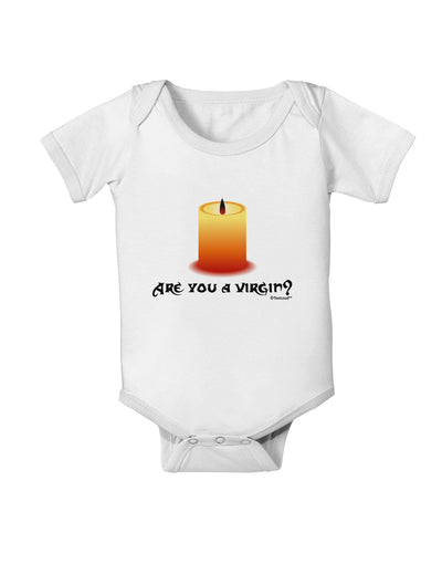 Are You A Virgin - Black Flame Candle Baby Romper Bodysuit by TooLoud-Baby Romper-TooLoud-White-06-Months-Davson Sales