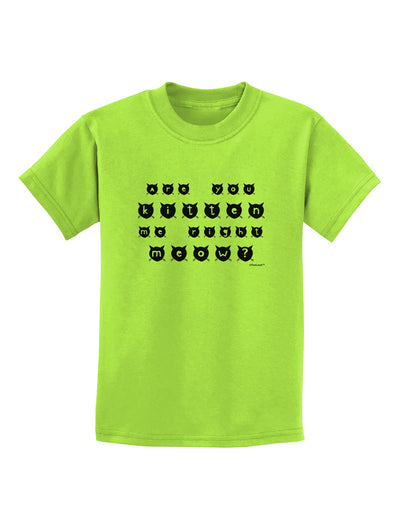 Are You Kitten Me Right Meow Cats Childrens T-Shirt-Childrens T-Shirt-TooLoud-Lime-Green-X-Small-Davson Sales