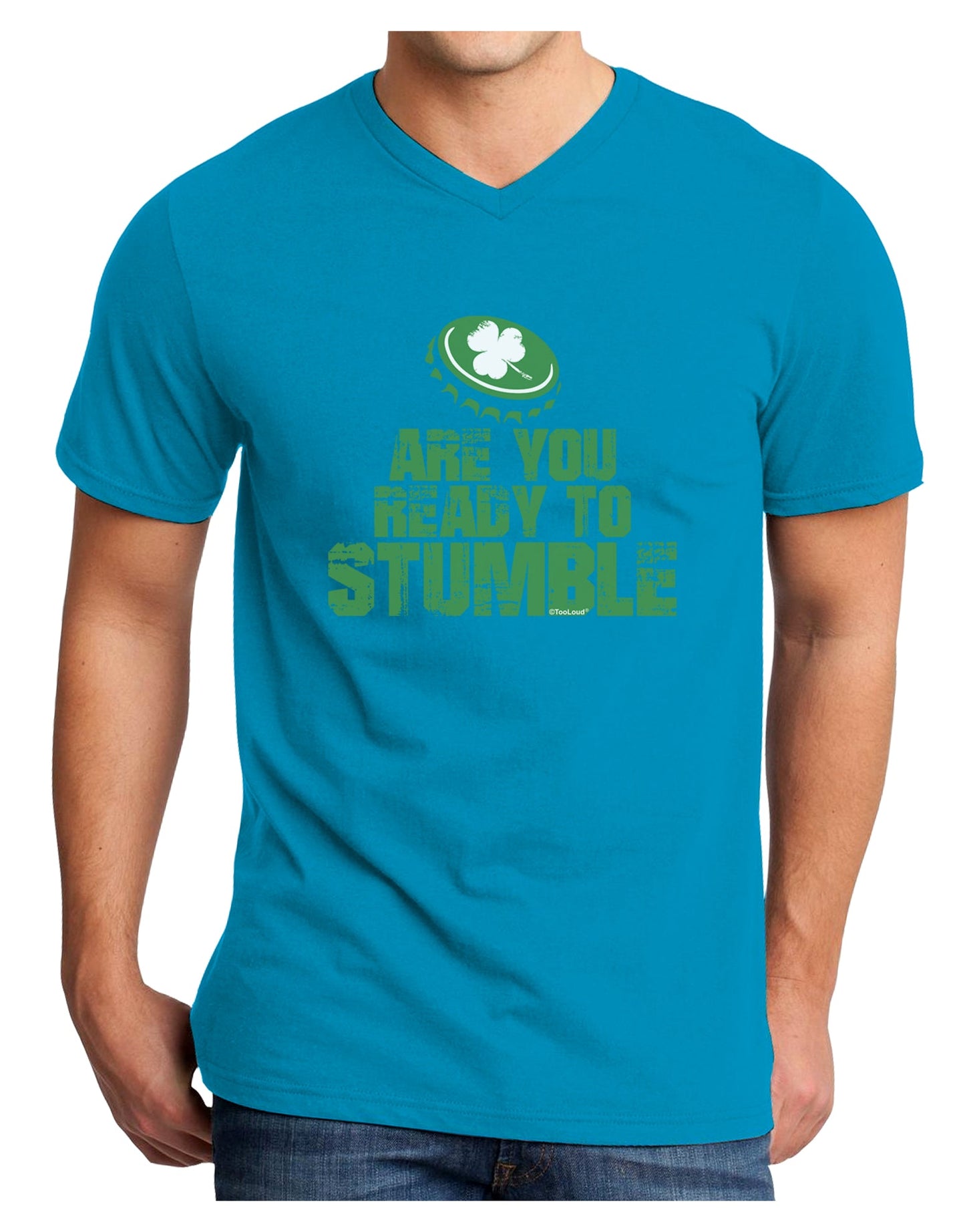 Are You Ready To Stumble Funny Adult Dark V-Neck T-Shirt by TooLoud-TooLoud-Turquoise-Small-Davson Sales