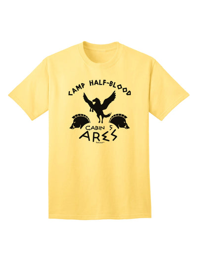 Ares Cabin 5 - Camp Half Blood Premium Adult T-Shirt for the Modern Warrior-Mens T-shirts-TooLoud-Yellow-Small-Davson Sales