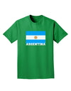 Argentina Flag Adult Dark T-Shirt-Mens T-Shirt-TooLoud-Kelly-Green-Small-Davson Sales