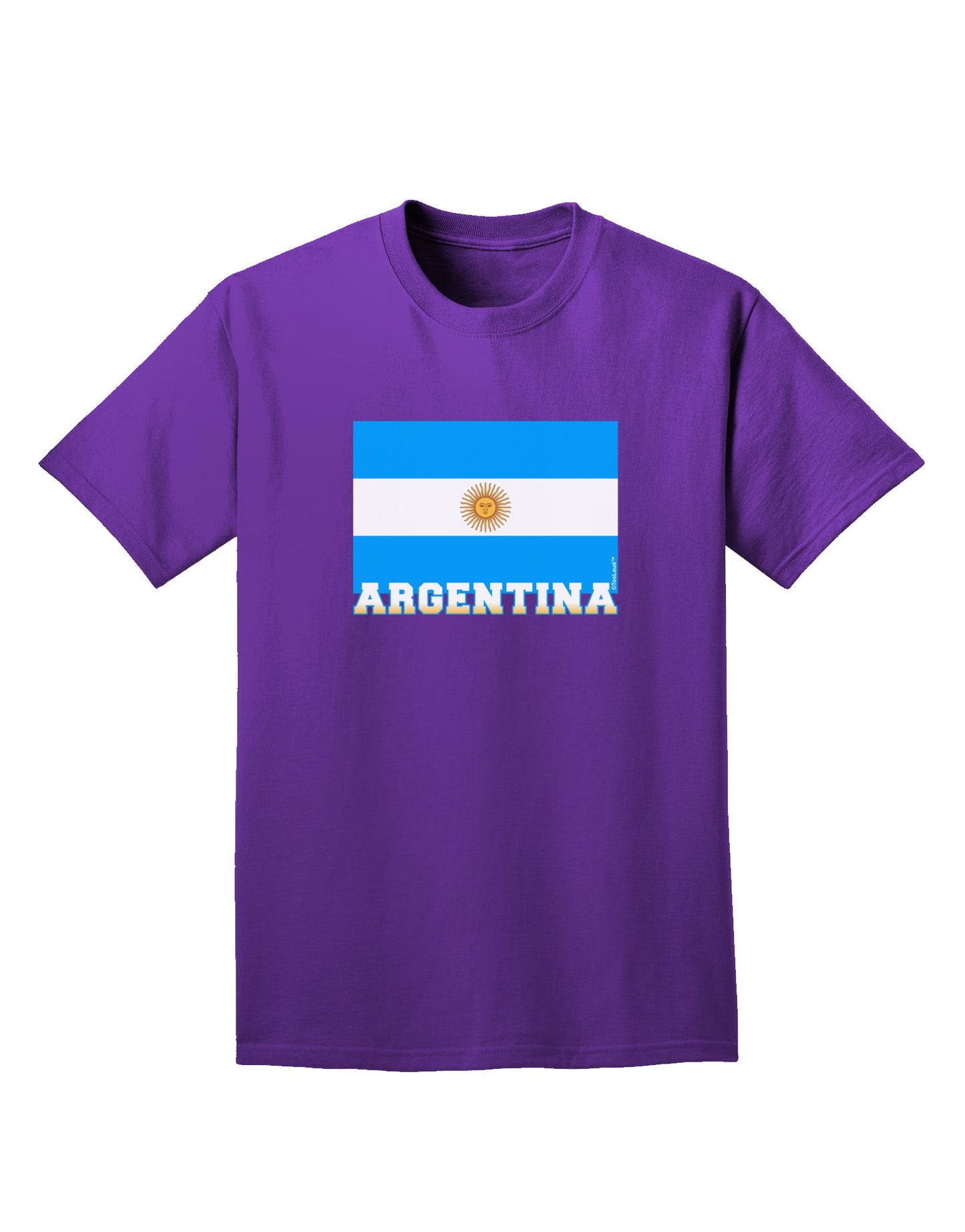 Argentina Flag Adult Dark T-Shirt-Mens T-Shirt-TooLoud-Purple-Small-Davson Sales