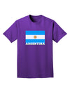 Argentina Flag Adult Dark T-Shirt-Mens T-Shirt-TooLoud-Purple-Small-Davson Sales