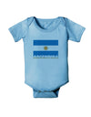 Argentina Flag Baby Romper Bodysuit-Baby Romper-TooLoud-LightBlue-06-Months-Davson Sales