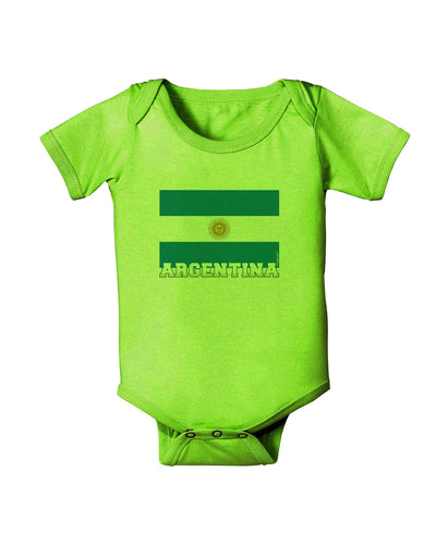 Argentina Flag Baby Romper Bodysuit-Baby Romper-TooLoud-Lime-06-Months-Davson Sales