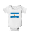 Argentina Flag Baby Romper Bodysuit-Baby Romper-TooLoud-White-06-Months-Davson Sales