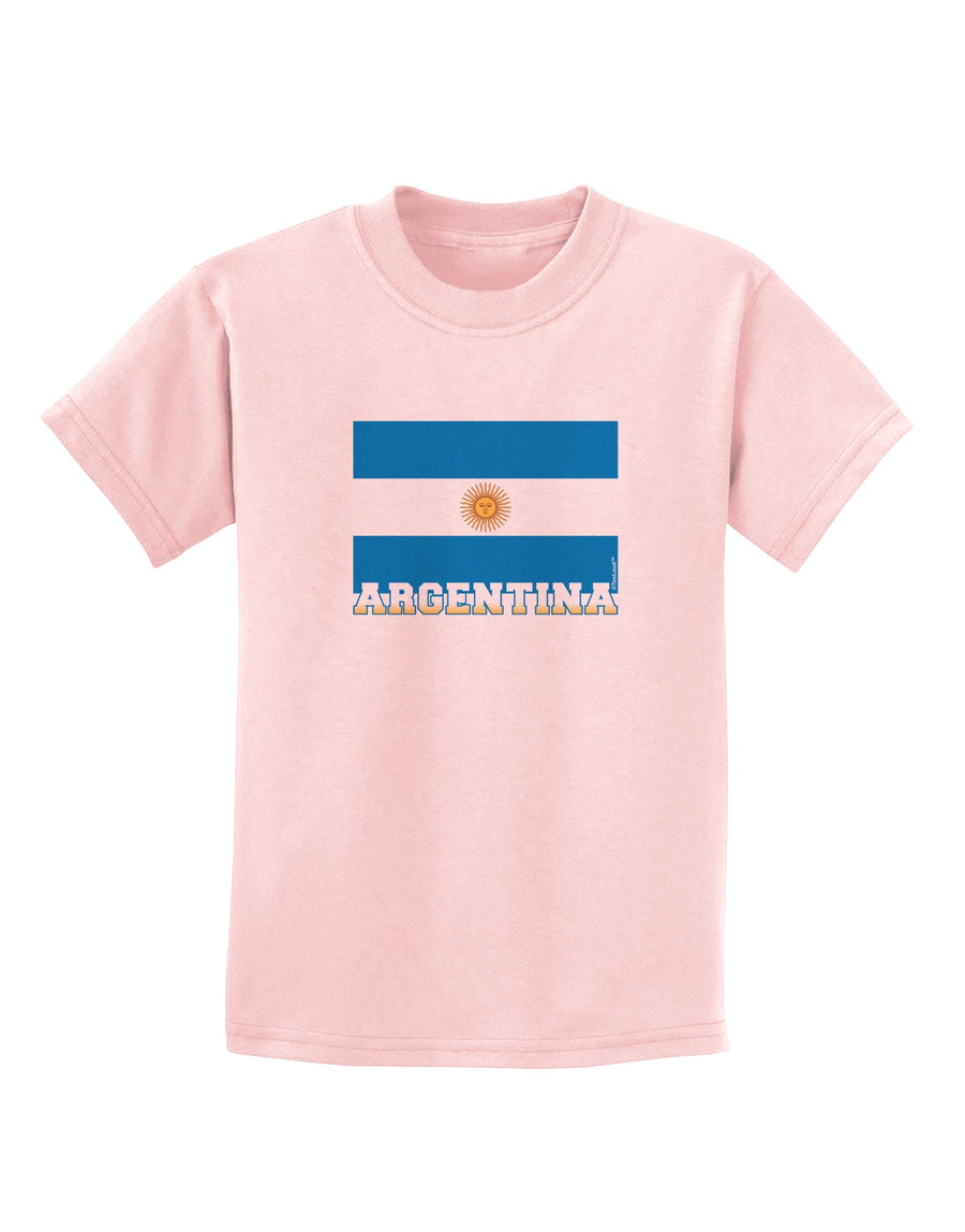 Argentina Flag Childrens T-Shirt-Childrens T-Shirt-TooLoud-White-X-Small-Davson Sales