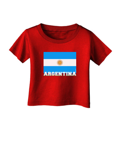 Argentina Flag Infant T-Shirt Dark-Infant T-Shirt-TooLoud-Red-06-Months-Davson Sales