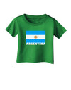 Argentina Flag Infant T-Shirt Dark-Infant T-Shirt-TooLoud-Clover-Green-06-Months-Davson Sales