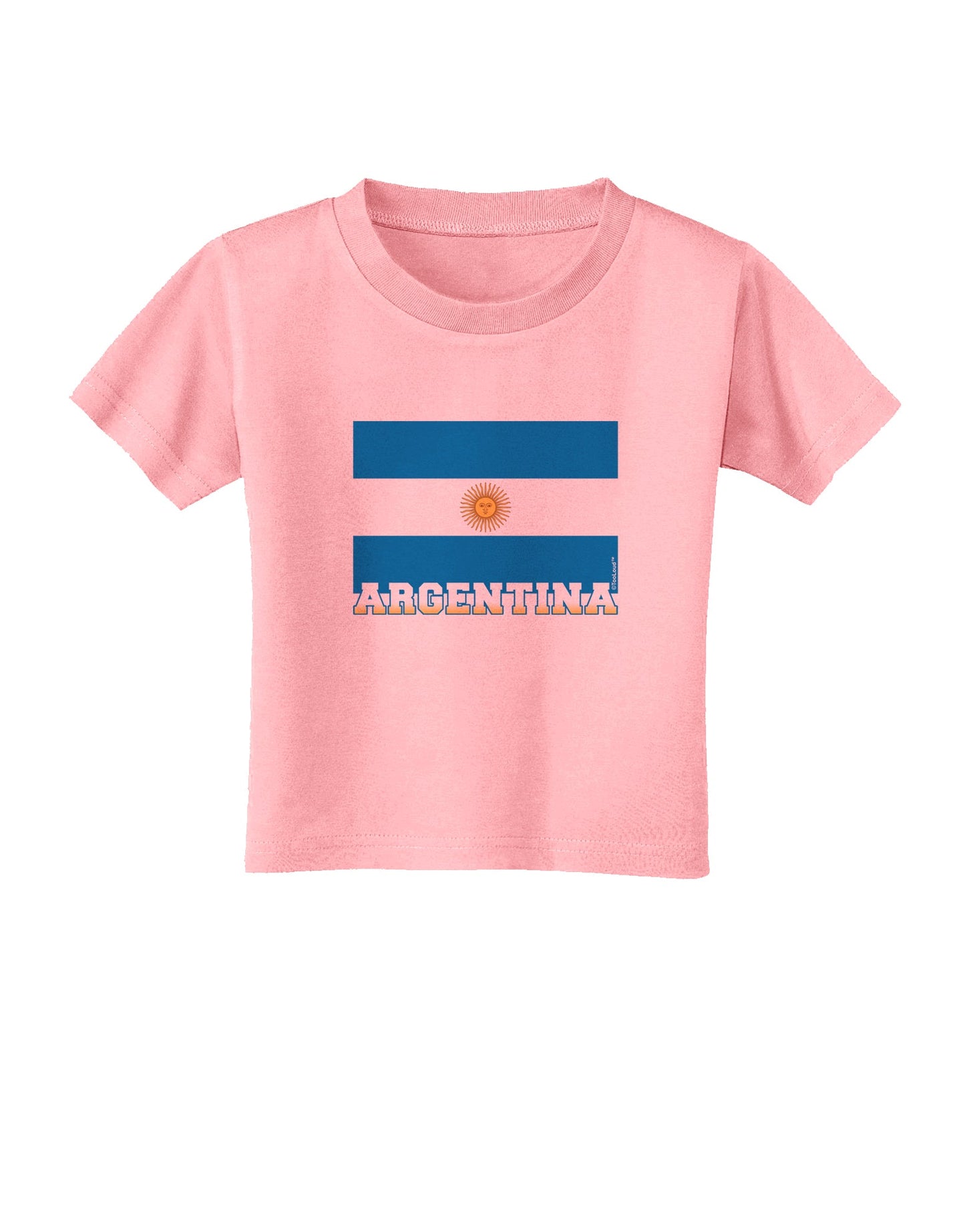 Argentina Flag Toddler T-Shirt-Toddler T-Shirt-TooLoud-Candy-Pink-2T-Davson Sales