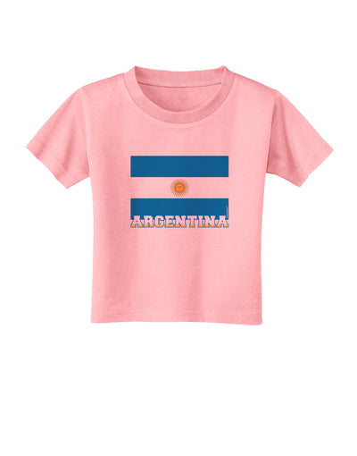 Argentina Flag Toddler T-Shirt-Toddler T-Shirt-TooLoud-Candy-Pink-2T-Davson Sales